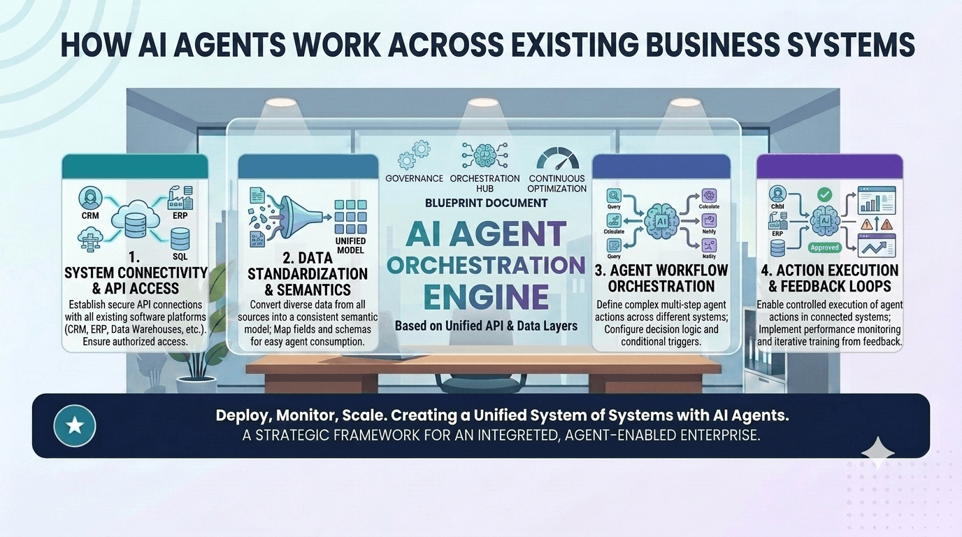 How AI Agents Can Work Across Your Existing Business Systems